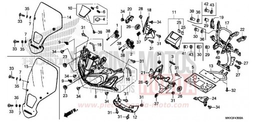 ABDECKUNG, VORNE CRF1000D2J de 2018